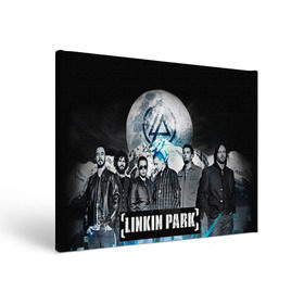 Холст прямоугольный с принтом Linkin Park в Курске, 100% ПВХ |  | Тематика изображения на принте: linkin park | rock | линкин парк | рок
