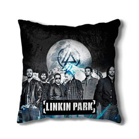 Подушка 3D с принтом Linkin Park в Курске, наволочка – 100% полиэстер, наполнитель – холлофайбер (легкий наполнитель, не вызывает аллергию). | состоит из подушки и наволочки. Наволочка на молнии, легко снимается для стирки | linkin park | rock | линкин парк | рок
