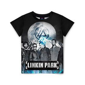 Детская футболка 3D с принтом Linkin Park в Курске, 100% гипоаллергенный полиэфир | прямой крой, круглый вырез горловины, длина до линии бедер, чуть спущенное плечо, ткань немного тянется | Тематика изображения на принте: linkin park | rock | линкин парк | рок
