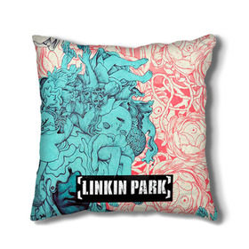 Подушка 3D с принтом Linkin Park в Курске, наволочка – 100% полиэстер, наполнитель – холлофайбер (легкий наполнитель, не вызывает аллергию). | состоит из подушки и наволочки. Наволочка на молнии, легко снимается для стирки | linkin park | rock | линкин парк | рок