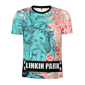Мужская футболка 3D спортивная с принтом Linkin Park в Курске, 100% полиэстер с улучшенными характеристиками | приталенный силуэт, круглая горловина, широкие плечи, сужается к линии бедра | linkin park | rock | линкин парк | рок