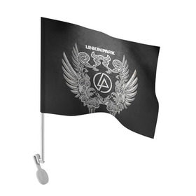 Флаг для автомобиля с принтом Linkin Park в Курске, 100% полиэстер | Размер: 30*21 см | linkin park | rock | линкин парк | рок