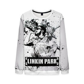 Мужской свитшот 3D с принтом Linkin Park в Курске, 100% полиэстер с мягким внутренним слоем | круглый вырез горловины, мягкая резинка на манжетах и поясе, свободная посадка по фигуре | linkin park | rock | линкин парк | рок