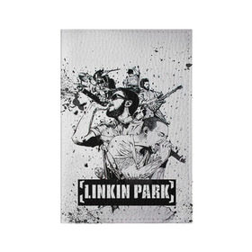Обложка для паспорта матовая кожа с принтом Linkin Park в Курске, натуральная матовая кожа | размер 19,3 х 13,7 см; прозрачные пластиковые крепления | linkin park | rock | линкин парк | рок