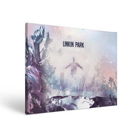 Холст прямоугольный с принтом Linkin Park в Курске, 100% ПВХ |  | Тематика изображения на принте: linkin park | rock | линкин парк | рок