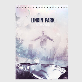 Скетчбук с принтом Linkin Park в Курске, 100% бумага
 | 48 листов, плотность листов — 100 г/м2, плотность картонной обложки — 250 г/м2. Листы скреплены сверху удобной пружинной спиралью | linkin park | rock | линкин парк | рок