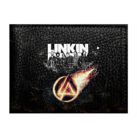 Обложка для студенческого билета с принтом Linkin Park в Курске, натуральная кожа | Размер: 11*8 см; Печать на всей внешней стороне | Тематика изображения на принте: linkin park | rock | линкин парк | рок