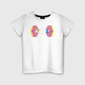 Детская футболка хлопок с принтом Donut Portal в Курске, 100% хлопок | круглый вырез горловины, полуприлегающий силуэт, длина до линии бедер | Тематика изображения на принте: 
