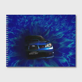 Альбом для рисования с принтом Subaru в Курске, 100% бумага
 | матовая бумага, плотность 200 мг. | impreza | jdm | sti | subaru | wrx
