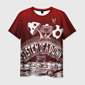 Мужская футболка 3D с принтом System of a Down в Курске, 100% полиэфир | прямой крой, круглый вырез горловины, длина до линии бедер | hard rock | metal | rock | serj | system of a down | tankian | метал | рок | систем | танкян | хардрок