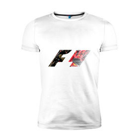 Мужская футболка премиум с принтом Formula 1 в Курске, 92% хлопок, 8% лайкра | приталенный силуэт, круглый вырез ворота, длина до линии бедра, короткий рукав | 1 | f | f1 | formula | один | формула