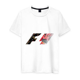Мужская футболка хлопок с принтом Formula 1 в Курске, 100% хлопок | прямой крой, круглый вырез горловины, длина до линии бедер, слегка спущенное плечо. | 1 | f | f1 | formula | один | формула