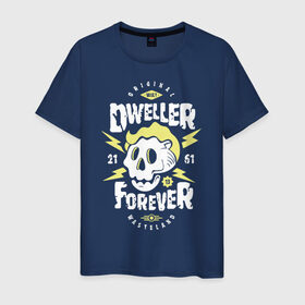 Мужская футболка хлопок с принтом Dweller Forever в Курске, 100% хлопок | прямой крой, круглый вырез горловины, длина до линии бедер, слегка спущенное плечо. | 