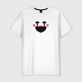 Мужская футболка премиум с принтом Five nights at Freddy`s Puppet в Курске, 92% хлопок, 8% лайкра | приталенный силуэт, круглый вырез ворота, длина до линии бедра, короткий рукав | фнаф