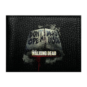 Обложка для студенческого билета с принтом The Walking Dead в Курске, натуральная кожа | Размер: 11*8 см; Печать на всей внешней стороне | зомби