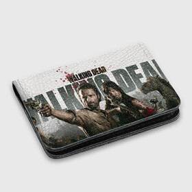 Картхолдер с принтом с принтом The Walking Dead в Курске, натуральная матовая кожа | размер 7,3 х 10 см; кардхолдер имеет 4 кармана для карт; | зомби