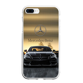 Чехол для iPhone 7Plus/8 Plus матовый с принтом Mercedes в Курске, Силикон | Область печати: задняя сторона чехла, без боковых панелей | amg | benz | mercedes | бенс | бенц | мерседес