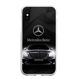 Чехол для iPhone XS Max матовый с принтом Mercedes в Курске, Силикон | Область печати: задняя сторона чехла, без боковых панелей | amg | benz | mercedes | бенс | бенц | мерседес