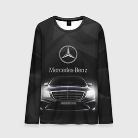 Мужской лонгслив 3D с принтом Mercedes в Курске, 100% полиэстер | длинные рукава, круглый вырез горловины, полуприлегающий силуэт | Тематика изображения на принте: amg | benz | mercedes | бенс | бенц | мерседес