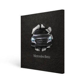 Холст квадратный с принтом Mercedes в Курске, 100% ПВХ |  | amg | benz | mercedes | бенс | бенц | кожа | мерседес