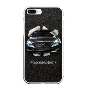 Чехол для iPhone 7Plus/8 Plus матовый с принтом Mercedes в Курске, Силикон | Область печати: задняя сторона чехла, без боковых панелей | amg | benz | mercedes | бенс | бенц | кожа | мерседес