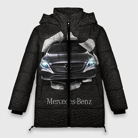 Женская зимняя куртка 3D с принтом Mercedes в Курске, верх — 100% полиэстер; подкладка — 100% полиэстер; утеплитель — 100% полиэстер | длина ниже бедра, силуэт Оверсайз. Есть воротник-стойка, отстегивающийся капюшон и ветрозащитная планка. 

Боковые карманы с листочкой на кнопках и внутренний карман на молнии | amg | benz | mercedes | бенс | бенц | кожа | мерседес