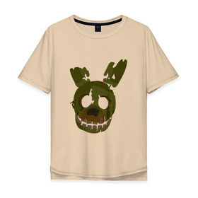 Мужская футболка хлопок Oversize с принтом FNaF Springtrap в Курске, 100% хлопок | свободный крой, круглый ворот, “спинка” длиннее передней части | fnaf | фнаф