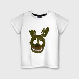 Детская футболка хлопок с принтом FNaF Springtrap в Курске, 100% хлопок | круглый вырез горловины, полуприлегающий силуэт, длина до линии бедер | fnaf | фнаф