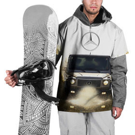 Накидка на куртку 3D с принтом Mercedes в Курске, 100% полиэстер |  | amg | benz | gelentvagen | mercedes | бенс | бенц | гелентваген | гелик | мерседес