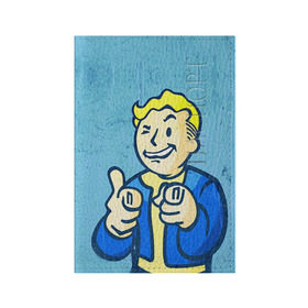 Обложка для паспорта матовая кожа с принтом Fallout в Курске, натуральная матовая кожа | размер 19,3 х 13,7 см; прозрачные пластиковые крепления | Тематика изображения на принте: boy | fallout | vault | бункер | постапокалиптические | фалаут | фаллаут | фолаут | фоллаут