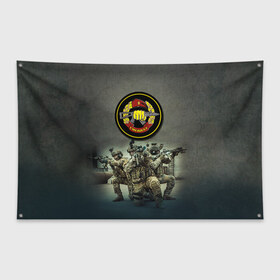 Флаг-баннер с принтом Спецназ в Курске, 100% полиэстер | размер 67 х 109 см, плотность ткани — 95 г/м2; по краям флага есть четыре люверса для крепления | альфа | армия | войска | гру | силовые структуры
