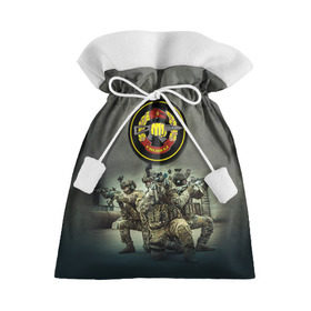 Подарочный 3D мешок с принтом Спецназ в Курске, 100% полиэстер | Размер: 29*39 см | альфа | армия | войска | гру | силовые структуры