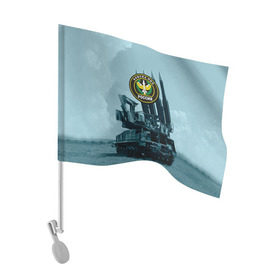 Флаг для автомобиля с принтом Войска Противовоздушной обороны в Курске, 100% полиэстер | Размер: 30*21 см | армия | войска | всадники апокалипсиса | пво | ракетчики | тополя