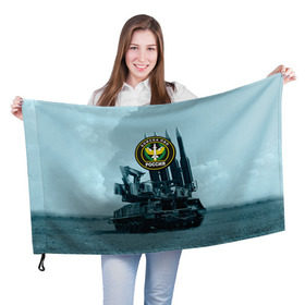 Флаг 3D с принтом Войска Противовоздушной обороны в Курске, 100% полиэстер | плотность ткани — 95 г/м2, размер — 67 х 109 см. Принт наносится с одной стороны | армия | войска | всадники апокалипсиса | пво | ракетчики | тополя