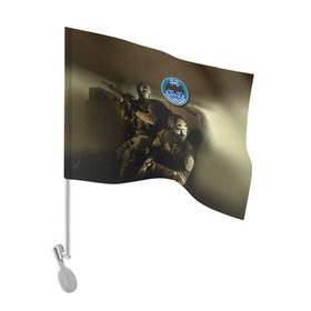 Флаг для автомобиля с принтом Военная разведка в Курске, 100% полиэстер | Размер: 30*21 см | разведка