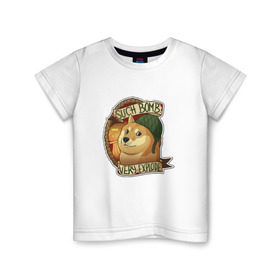 Детская футболка хлопок с принтом Собака взрывака в Курске, 100% хлопок | круглый вырез горловины, полуприлегающий силуэт, длина до линии бедер | cs go | such bomb | доге | собака