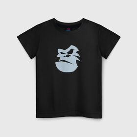 Детская футболка хлопок с принтом Горилла в Курске, 100% хлопок | круглый вырез горловины, полуприлегающий силуэт, длина до линии бедер | новый год | обезьяна | символ года | символ года   обезьяна.горилла