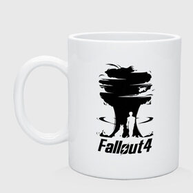 Кружка с принтом Fallout 4: взрыв в Курске, керамика | объем — 330 мл, диаметр — 80 мм. Принт наносится на бока кружки, можно сделать два разных изображения | fallout | fallout 4: взрыввзрыв | апокалипсис | игры | подарок | ядерный