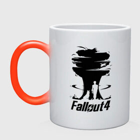 Кружка хамелеон с принтом Fallout 4: взрыв в Курске, керамика | меняет цвет при нагревании, емкость 330 мл | fallout | fallout 4: взрыввзрыв | апокалипсис | игры | подарок | ядерный