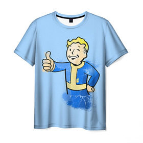Мужская футболка 3D с принтом Fallout в Курске, 100% полиэфир | прямой крой, круглый вырез горловины, длина до линии бедер | fallout | бункер | постапокалиптические | фалаут | фаллаут | фолаут | фоллаут