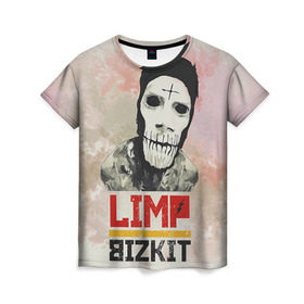 Женская футболка 3D с принтом Limp Bizkit в Курске, 100% полиэфир ( синтетическое хлопкоподобное полотно) | прямой крой, круглый вырез горловины, длина до линии бедер | bizkit | limp | limp bizkit | бизкит | лимп | лимп бизкит | лимпбизкит | рок