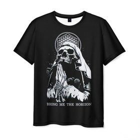 Мужская футболка 3D с принтом Bring Me The Horizon в Курске, 100% полиэфир | прямой крой, круглый вырез горловины, длина до линии бедер | Тематика изображения на принте: bmth | bring me the horizon | hardcore | rock | музыка | рок