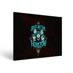Холст прямоугольный с принтом Bring Me The Horizon в Курске, 100% ПВХ |  | bmth | bring me the horizon | hardcore | rock | музыка | рок