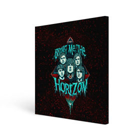 Холст квадратный с принтом Bring Me The Horizon в Курске, 100% ПВХ |  | bmth | bring me the horizon | hardcore | rock | музыка | рок