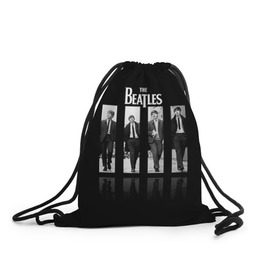 Рюкзак-мешок 3D с принтом The Beatles в Курске, 100% полиэстер | плотность ткани — 200 г/м2, размер — 35 х 45 см; лямки — толстые шнурки, застежка на шнуровке, без карманов и подкладки | beatles | rock | the beatles | битлз | битлс | битлы | рок
