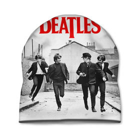 Шапка 3D с принтом The Beatles в Курске, 100% полиэстер | универсальный размер, печать по всей поверхности изделия | beatles | rock | the beatles | битлз | битлс | битлы | рок