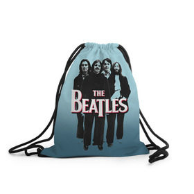 Рюкзак-мешок 3D с принтом The Beatles в Курске, 100% полиэстер | плотность ткани — 200 г/м2, размер — 35 х 45 см; лямки — толстые шнурки, застежка на шнуровке, без карманов и подкладки | Тематика изображения на принте: beatles | rock | the beatles | битлз | битлс | битлы | рок