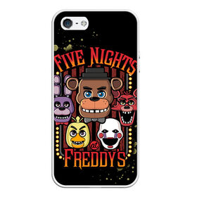 Чехол для iPhone 5/5S матовый с принтом Five Nights At Freddys в Курске, Силикон | Область печати: задняя сторона чехла, без боковых панелей | five nights at freddys | fnaf | freddy | игры | медведь | мишка | фнаф | фредди