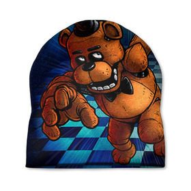 Шапка 3D с принтом Five Nights At Freddy`s в Курске, 100% полиэстер | универсальный размер, печать по всей поверхности изделия | five nights at freddys | fnaf | freddy | игры | медведь | мишка | фнаф | фредди