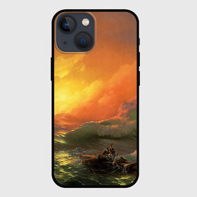 Чехол для iPhone 13 mini с принтом Айвазовский   9 Вал в Курске,  |  | Тематика изображения на принте: 9 вал | айвазовский | вал | девятый | картина | море | пейзаж | феодосия | художник | черное | шторм